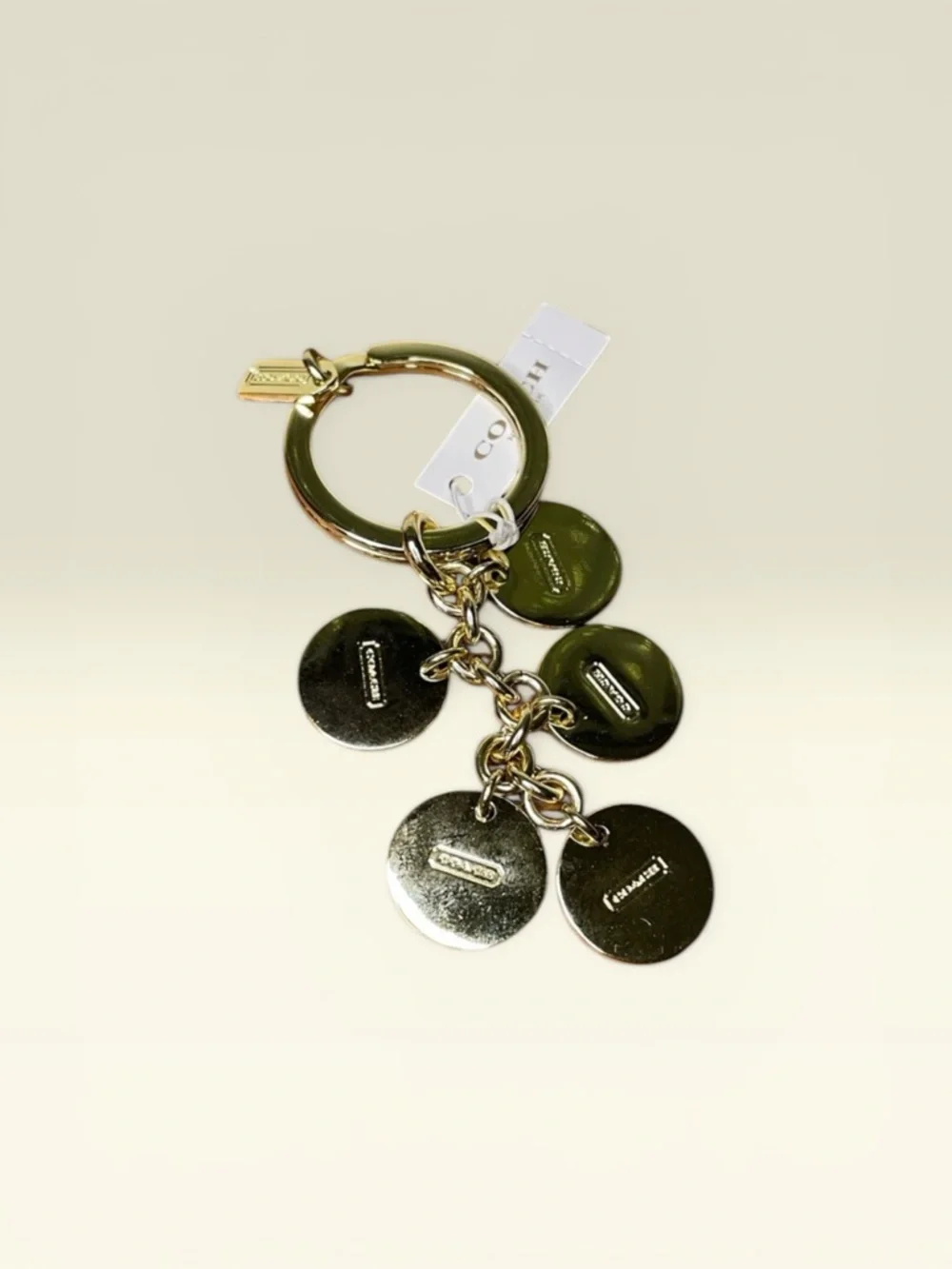 Coach COACHLetter Dangle Disc Keychain, Limited Edition NWT - Picture 3 of 4